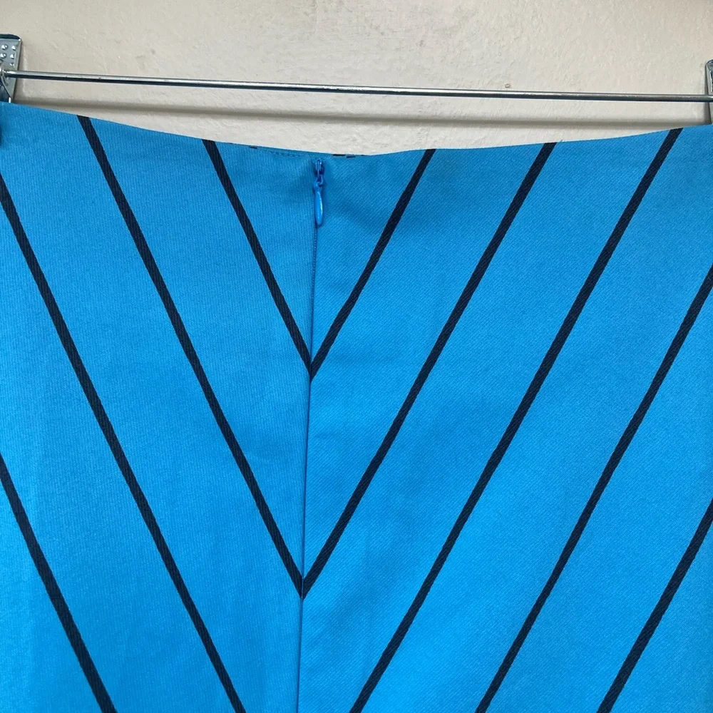 Marimekko Pouta Kiskoraita Blue Chevron Skirt - Picture 7 of 8